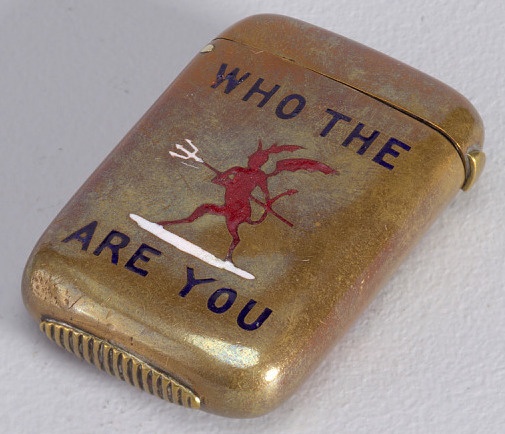 Matchsafe, "WHO THE DEVIL ARE YOU".